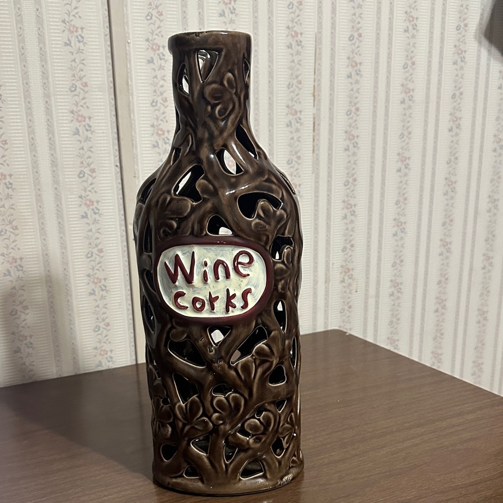 Kirklands Brown Wine Cork Holder